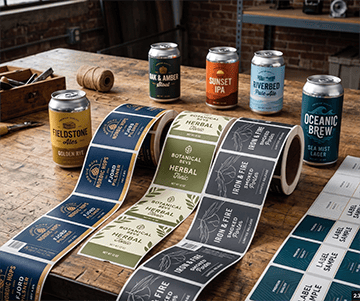 Roll-labels-can-wooden-background